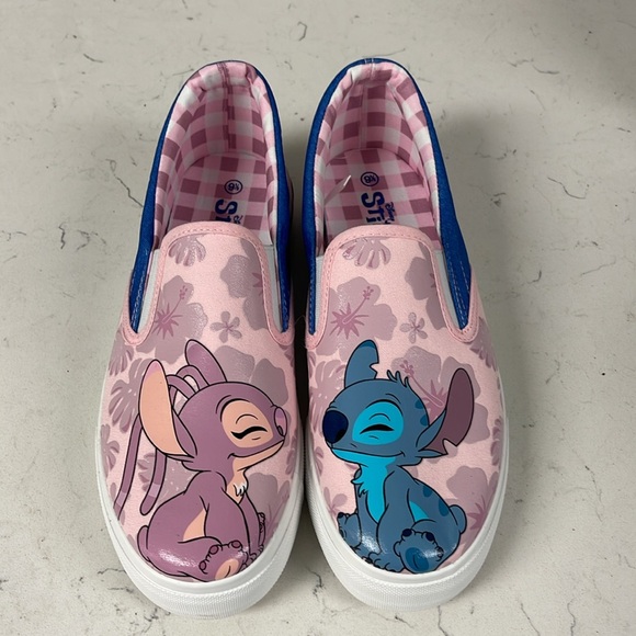 Women’s Disney Stitch Low Top Slip On Sneaker 9 1/2 NWOT Groundup w/lic STITCH - Picture 3 of 16